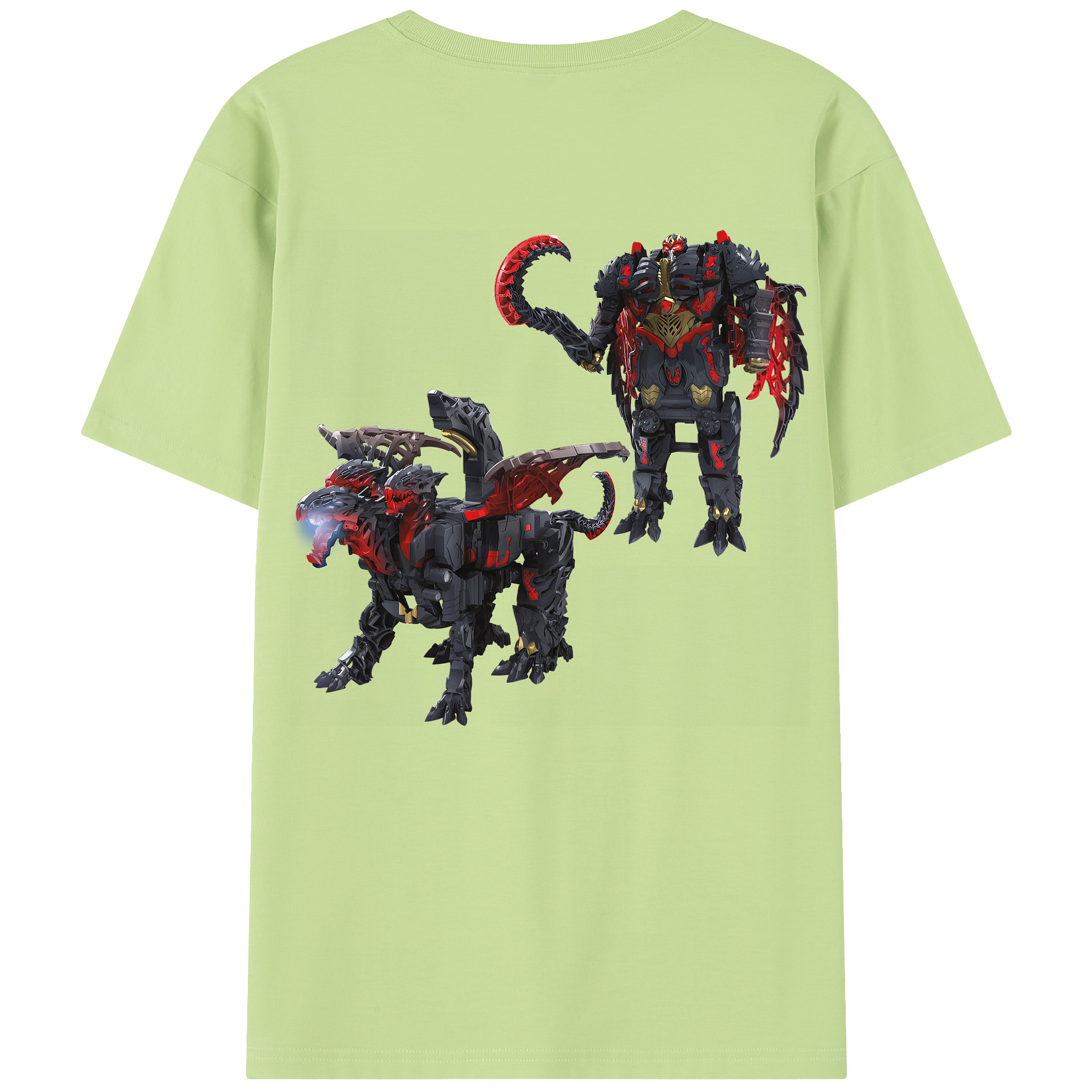 （画像用） Transformers トランスフォーマー 綿100％半袖Tシャツ（背面プリント）